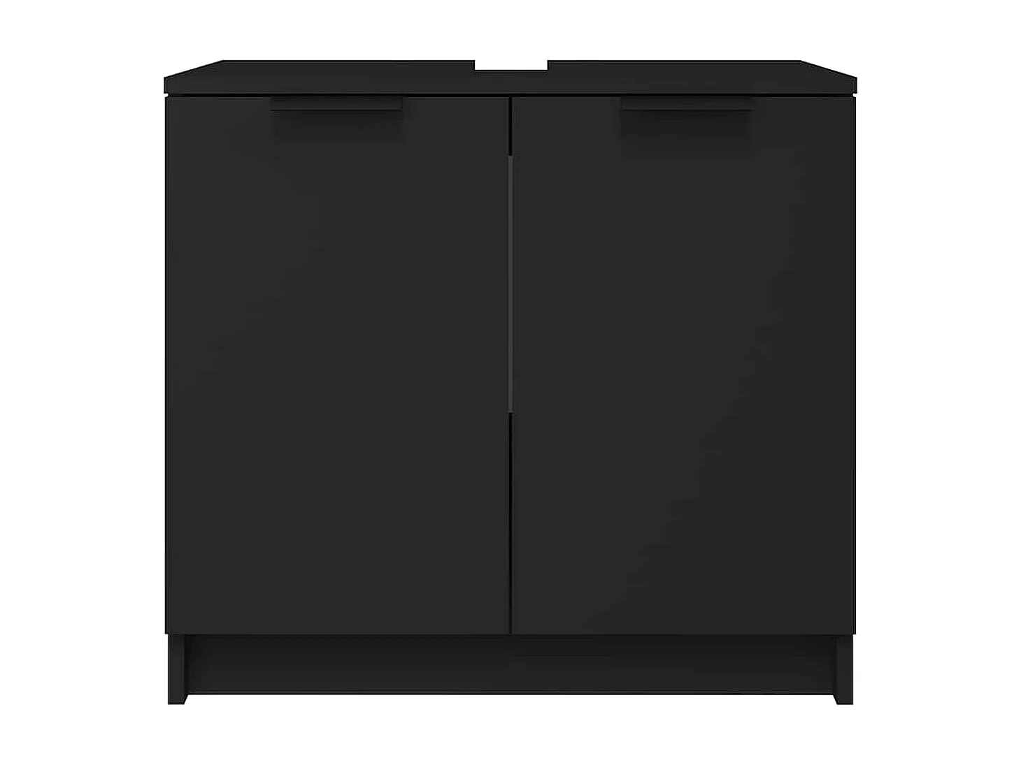 Armoire de salle de bain Noir 64,5x33,5x59 cm Bois d'ingénierie