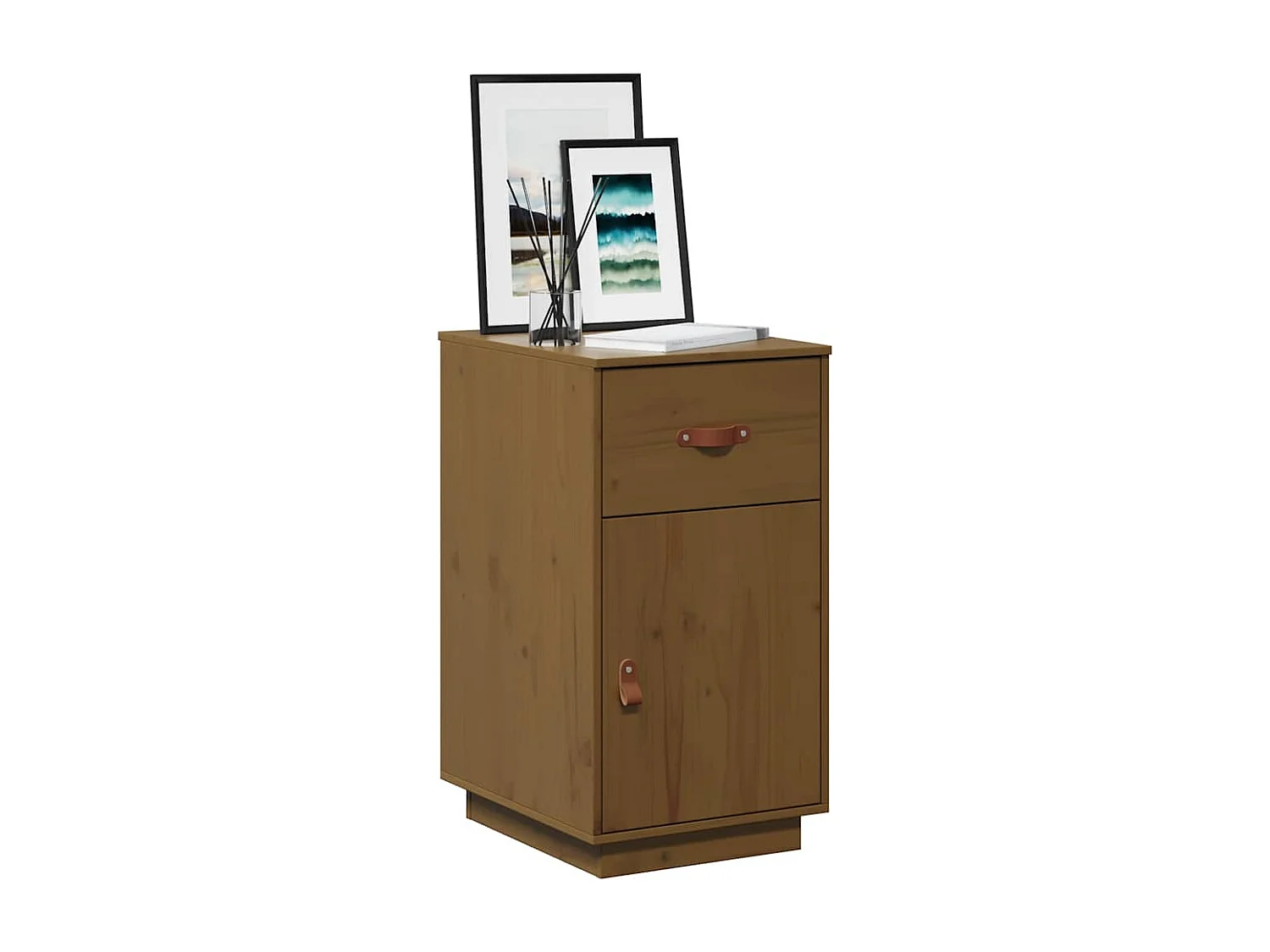 Armoire de bureau Marron miel 40x50x75 cm Bois massif de pin