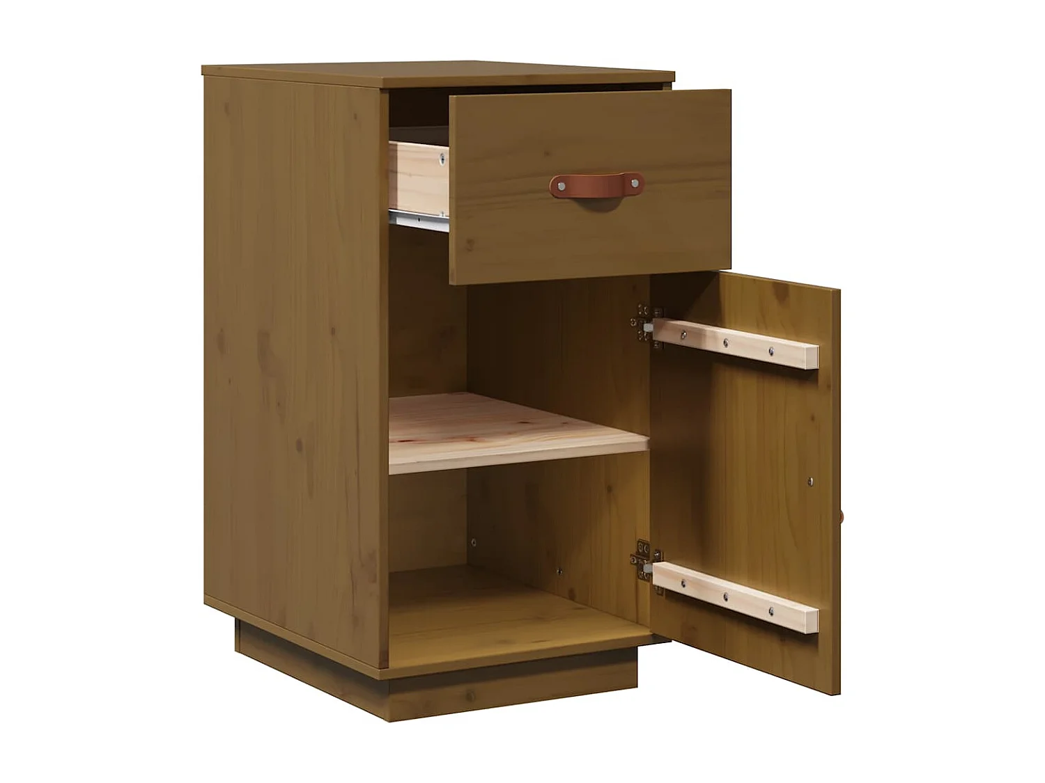 Armoire de bureau Marron miel 40x50x75 cm Bois massif de pin