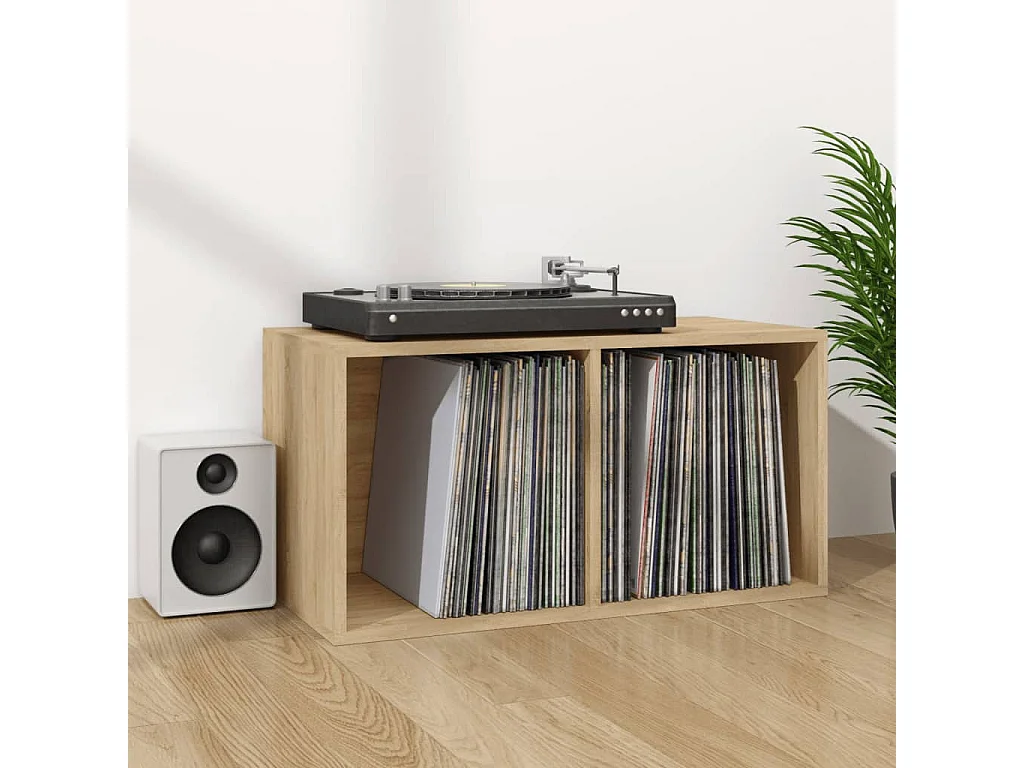 Schallplatten-Aufbewahrungsbox Sonoma Eiche 71x34x36 cm
