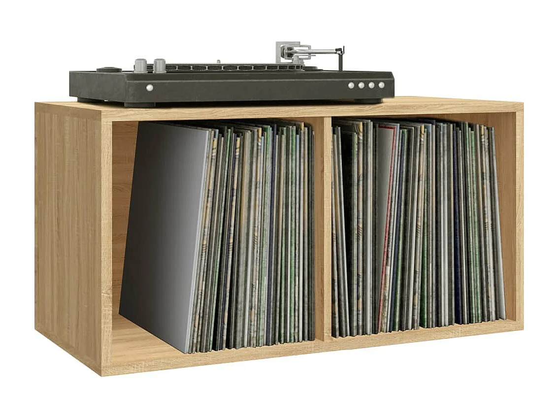 Schallplatten-Aufbewahrungsbox Sonoma Eiche 71x34x36 cm