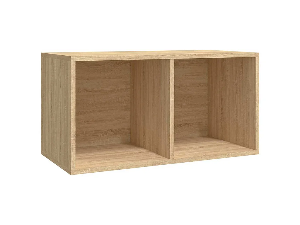 Boîte de rangement de vinyles Chêne sonoma 71x34x36 cm