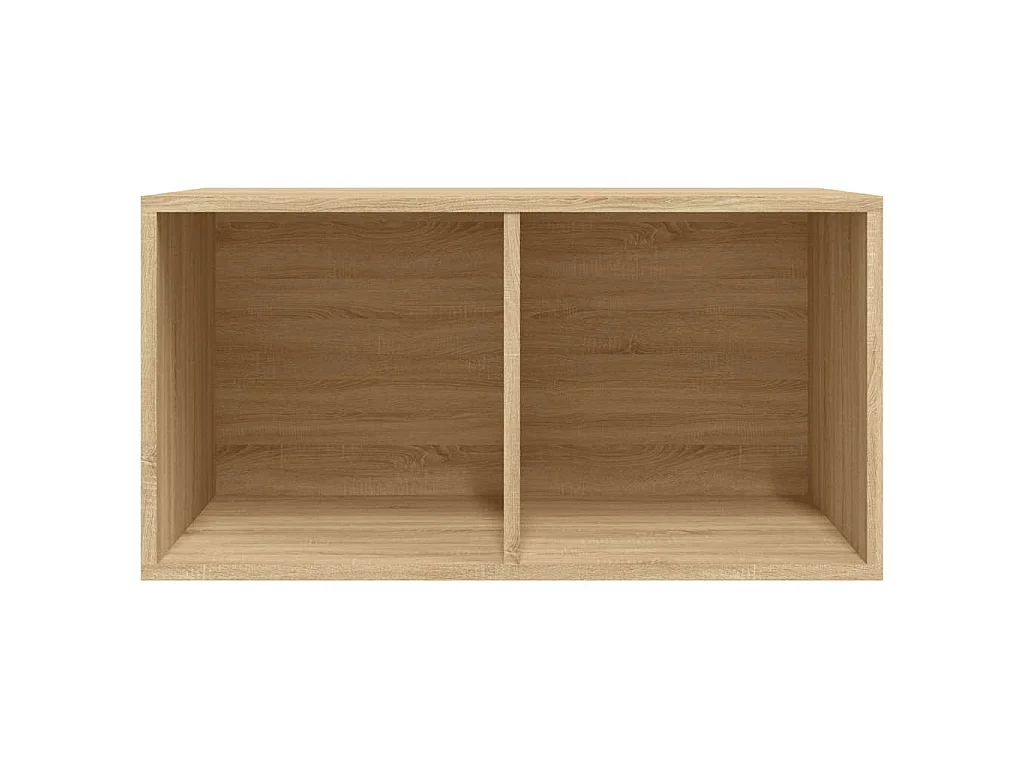 Boîte de rangement de vinyles Chêne sonoma 71x34x36 cm