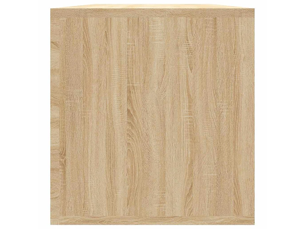 Boîte de rangement de vinyles Chêne sonoma 71x34x36 cm