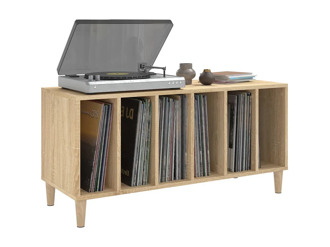 Armoire à disques chêne sonoma 100x38x48 cm bois d'ingénierie