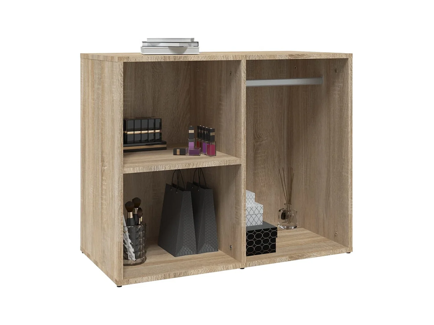 Kledingkast 80x40x65 cm bewerkt hout sonoma eikenkleurig