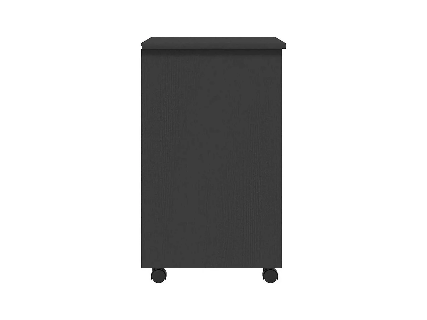 Ladekast MOSS verrijdbaar massief grenenhout grijs