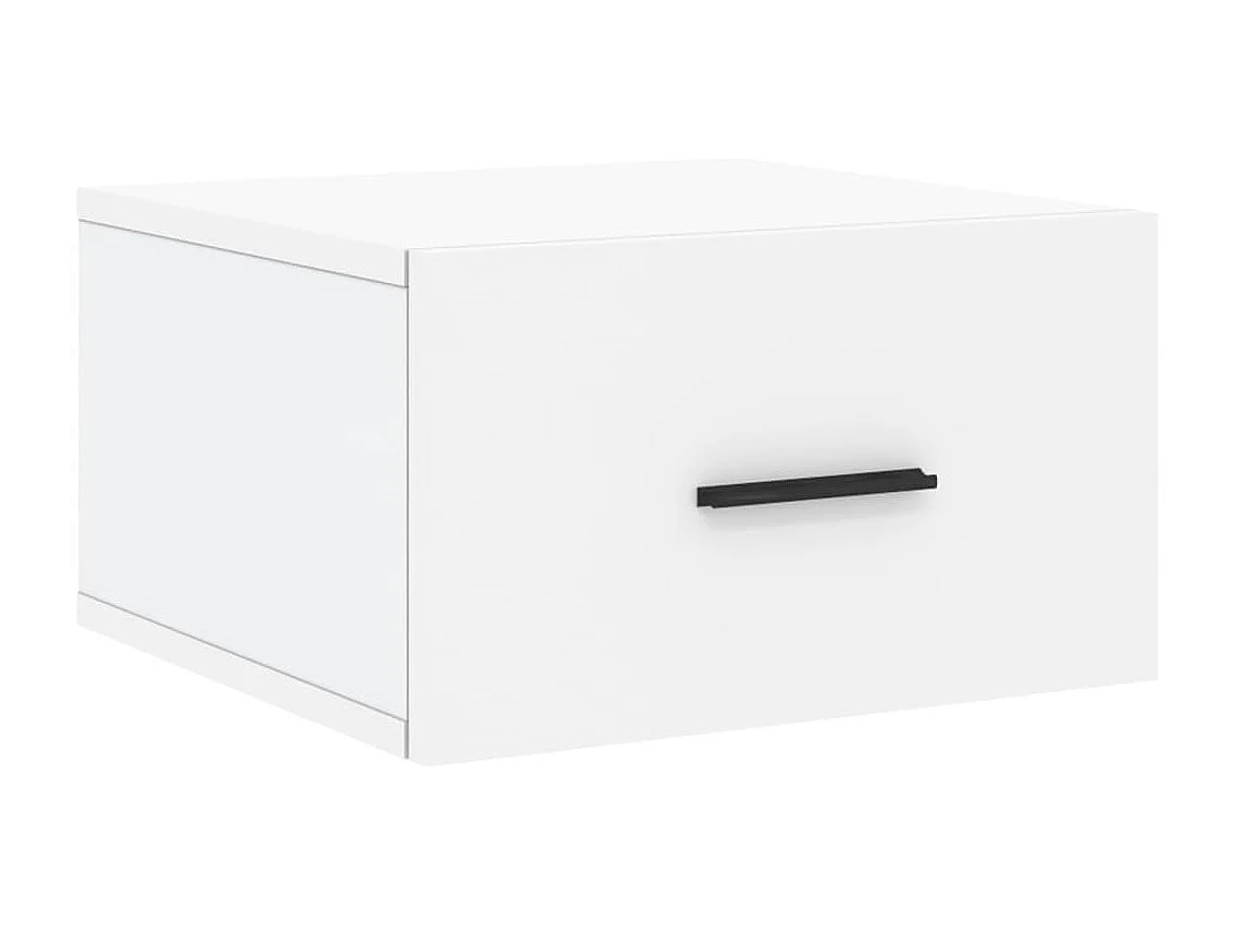Table de chevet murale blanc 35x35x20 cm