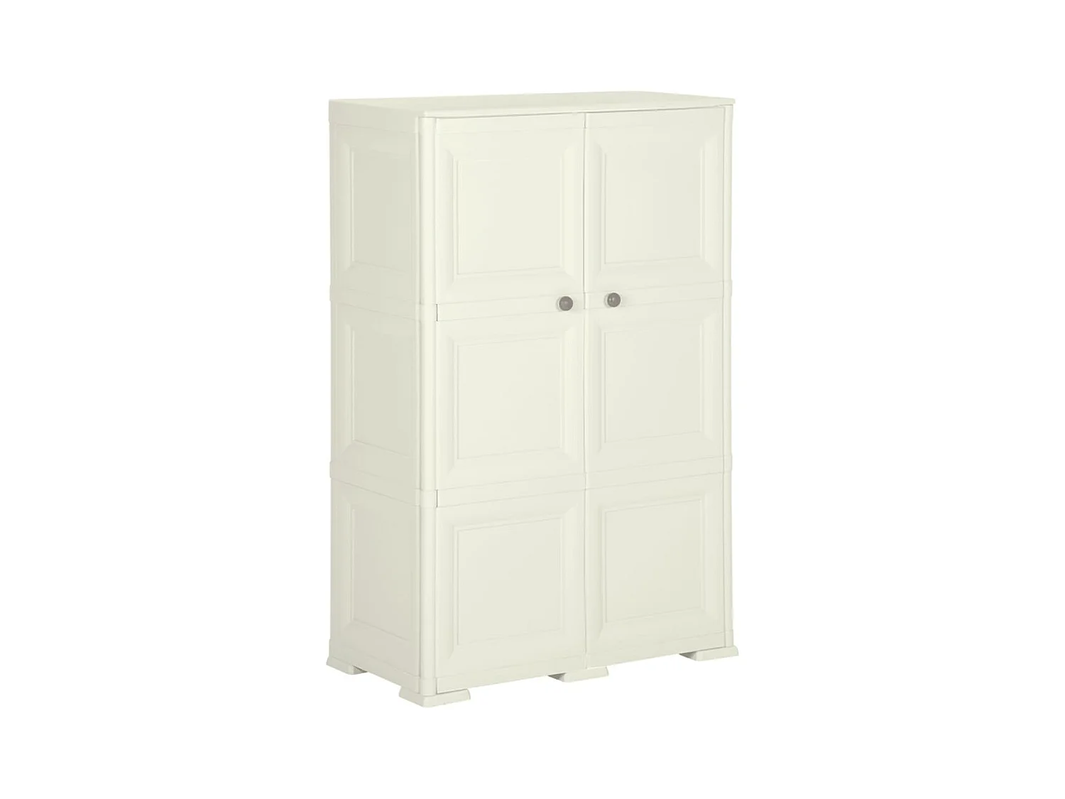 Armoire plastique 79x43x125 cm design bois glace à la vanille