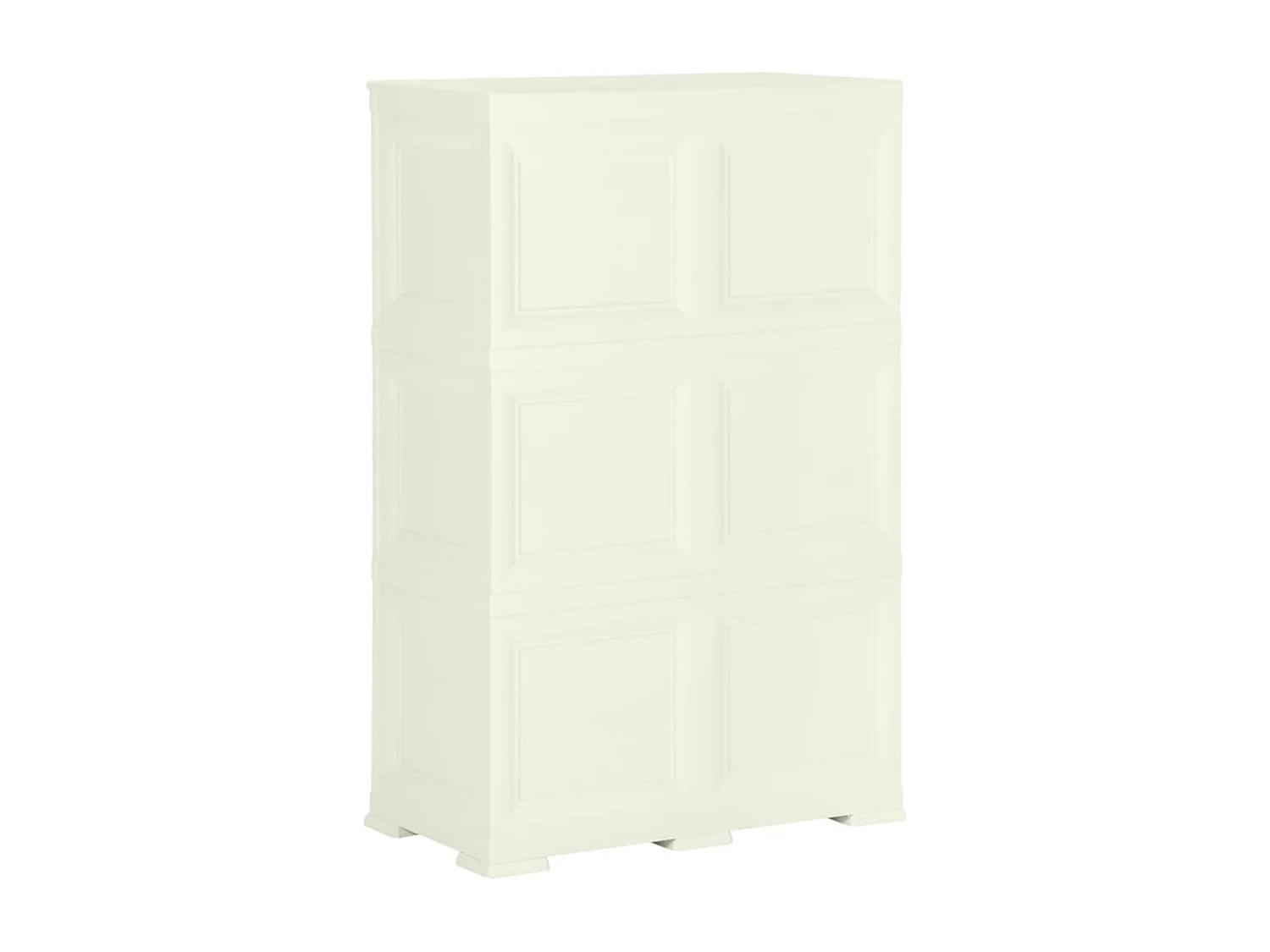 Armoire plastique 79x43x125 cm design bois glace à la vanille