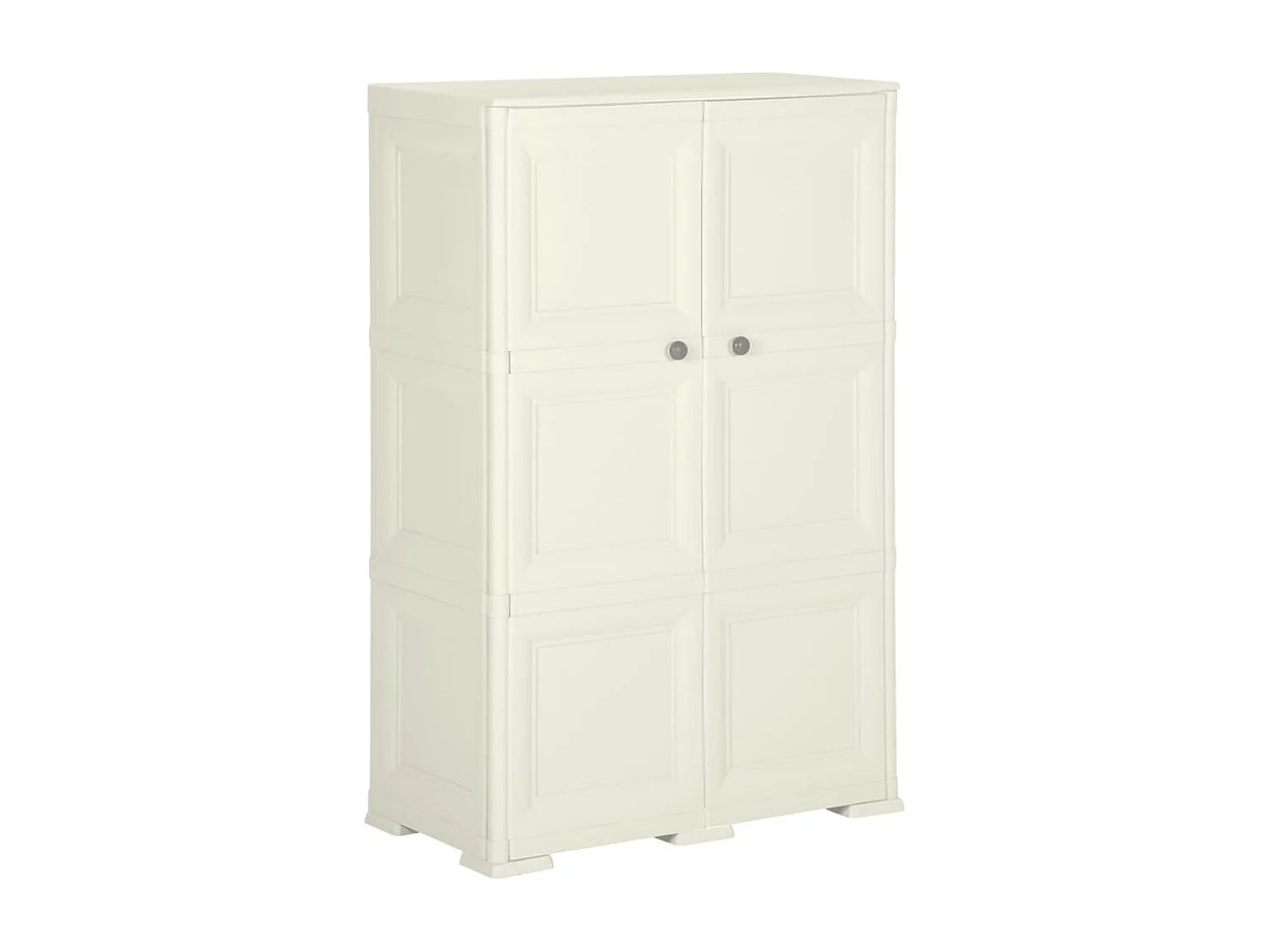 Armoire plastique 79x43x125 cm design bois glace à la vanille