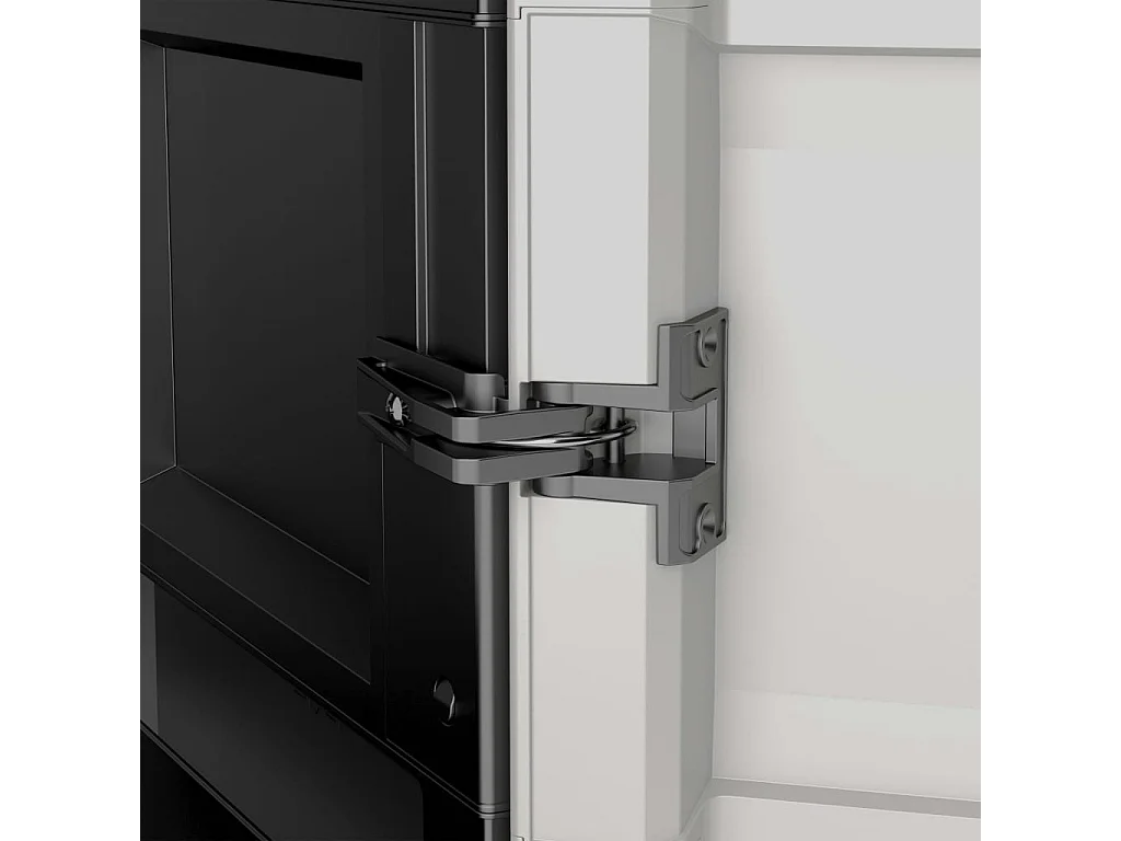 Armário de arrumação multiusos Gear 182 cm preto e cinza