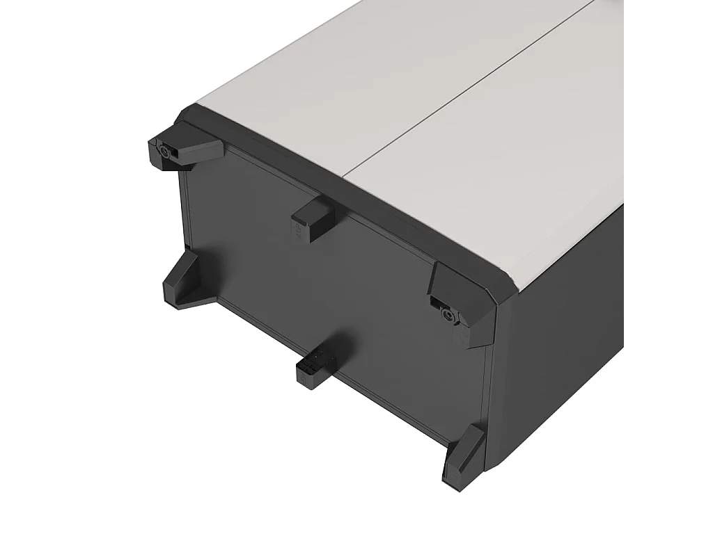 Armário de arrumação multiusos Gear 182 cm preto e cinza