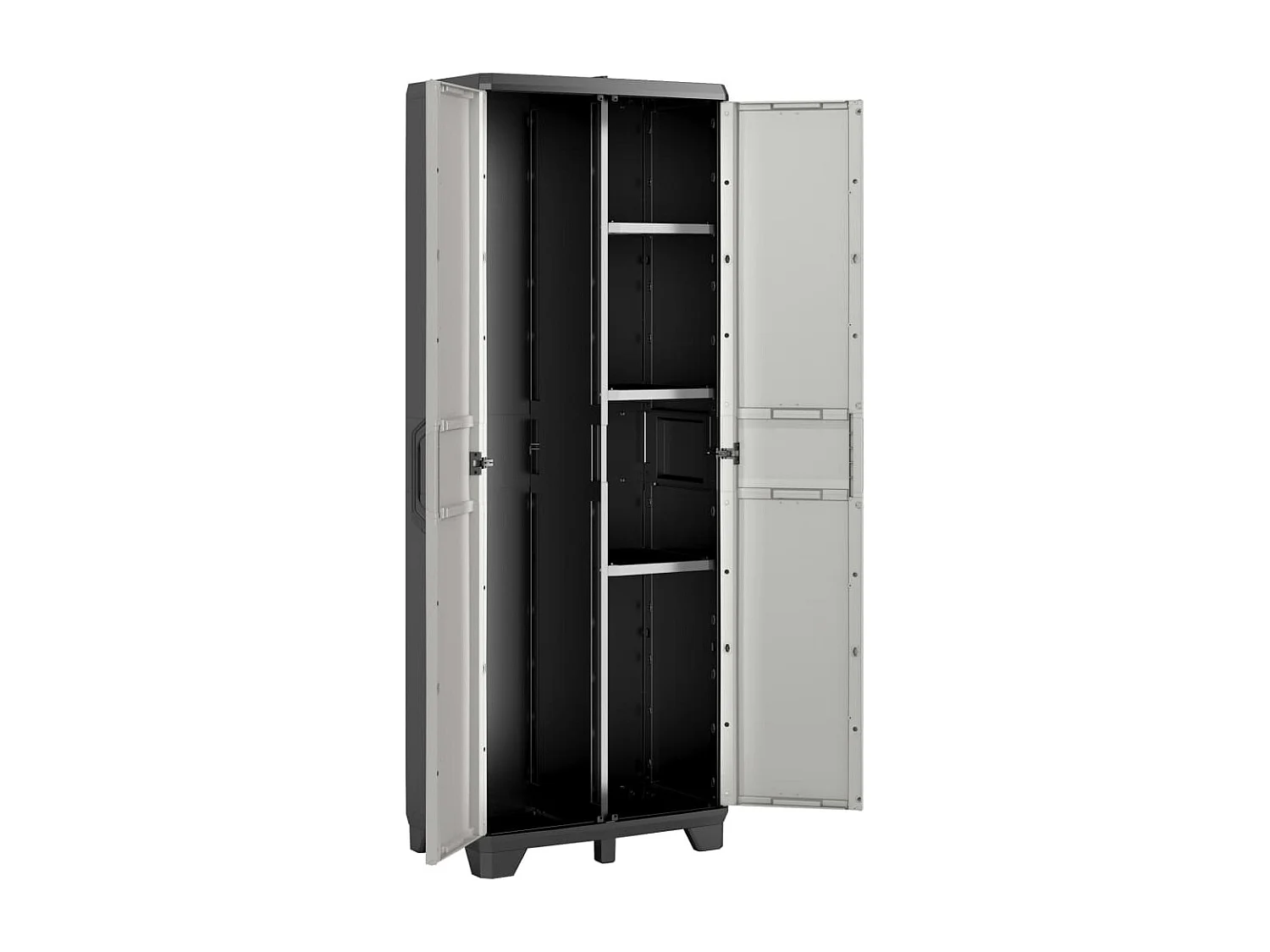 Armário de arrumação multiusos Gear 182 cm preto e cinza