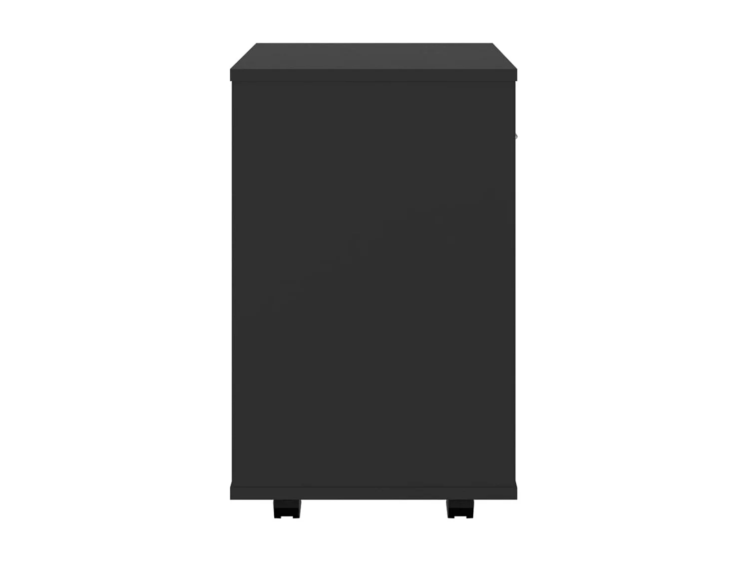 Armoire à roulettes Noir 46x36x59 cm Bois d'ingénierie