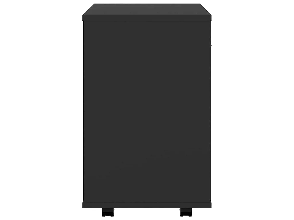 Rolkast 46x36x59 cm bewerkt hout zwart