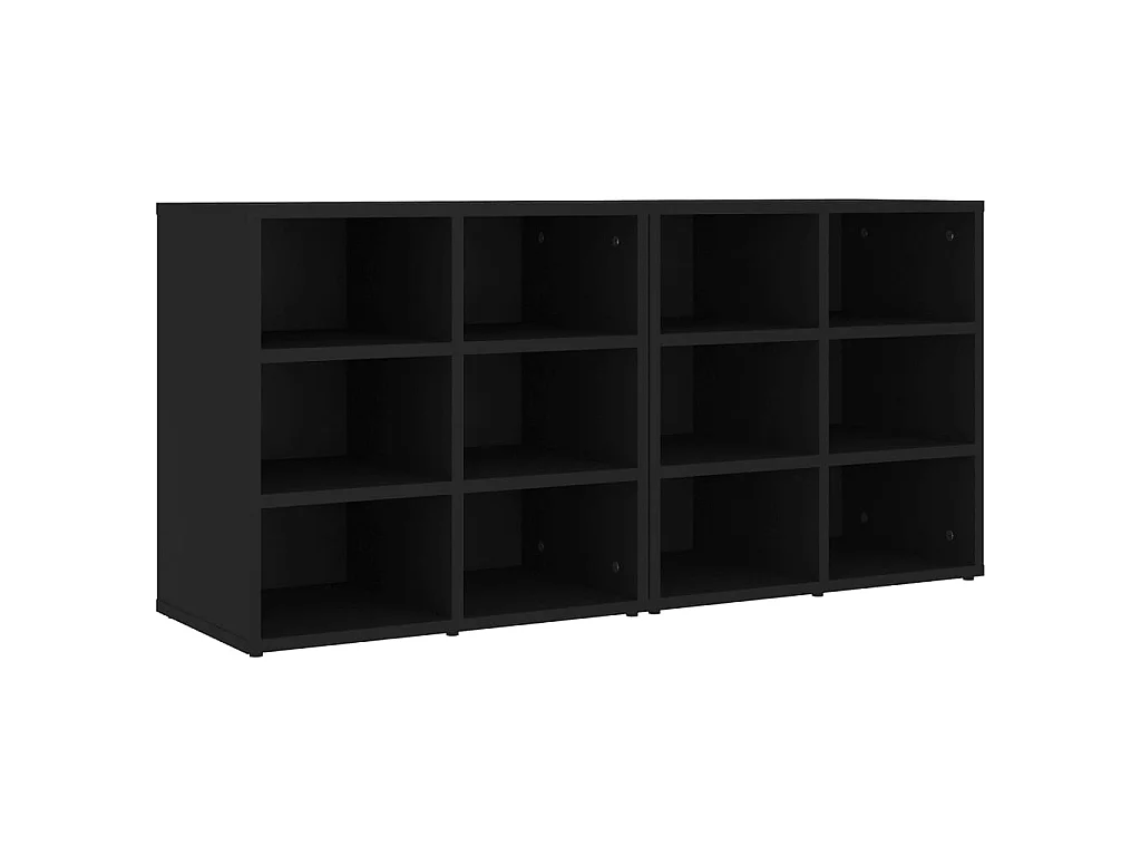 Scarpiere 2 pz Nere 52,5x30x50 cm
