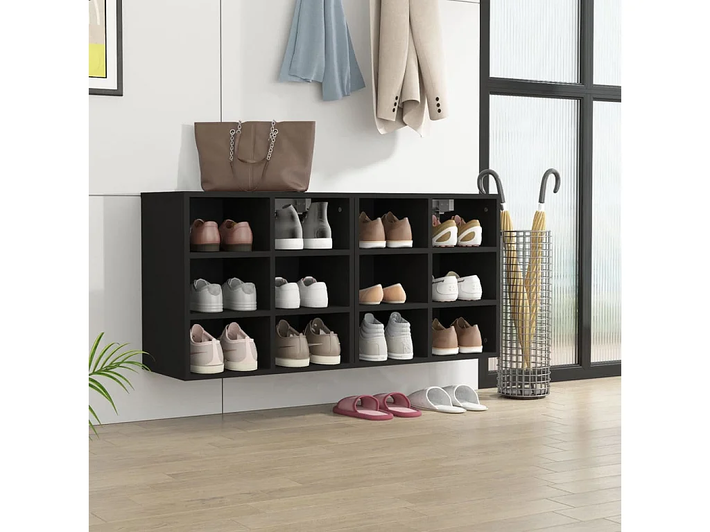 Scarpiere 2 pz Nere 52,5x30x50 cm