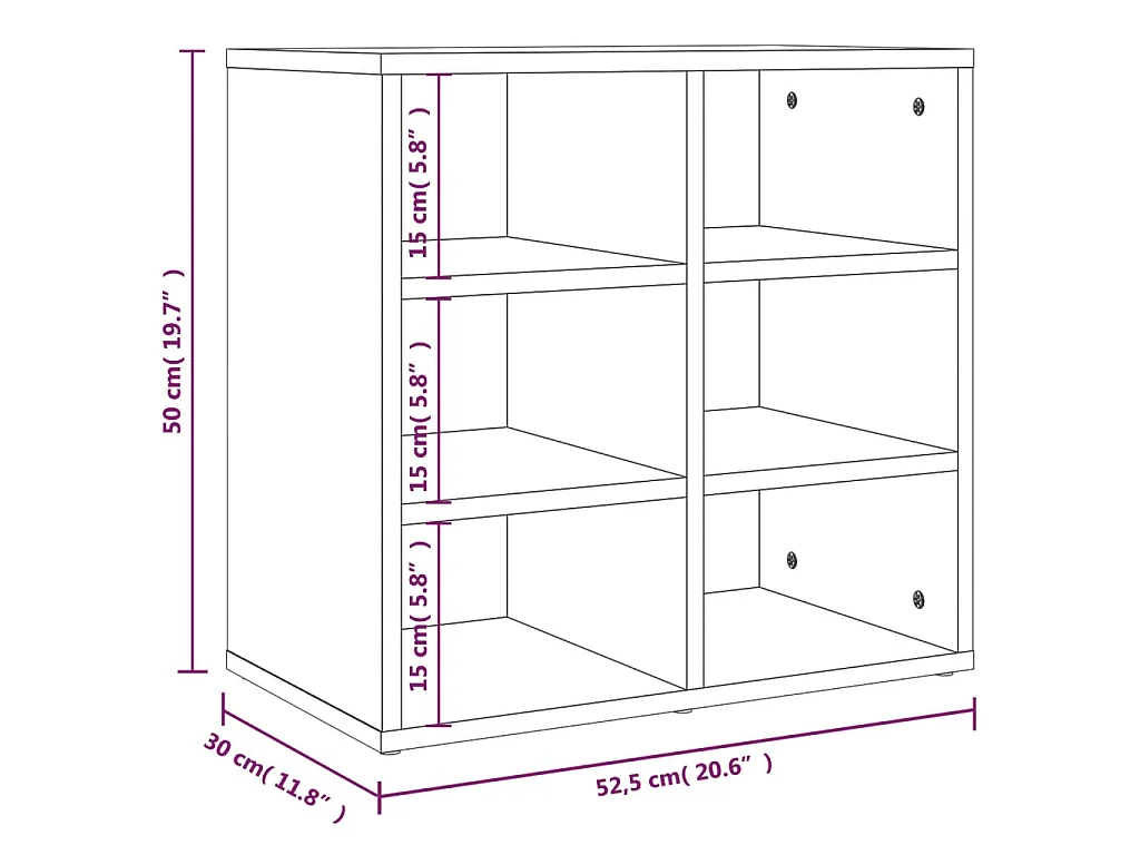 Scarpiere 2 pz Nere 52,5x30x50 cm