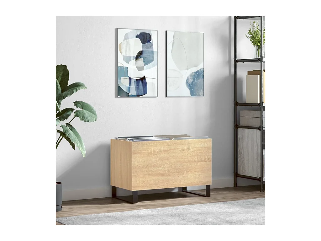Armoire à disques chêne sonoma 74,5x38x48 cm bois d'ingénierie