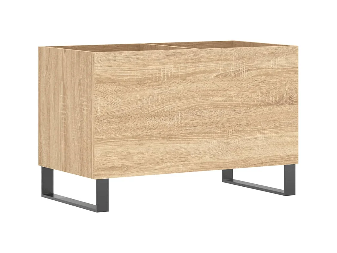 Platenkast 74,5x38x48 cm bewerkt hout sonoma eikenkleurig