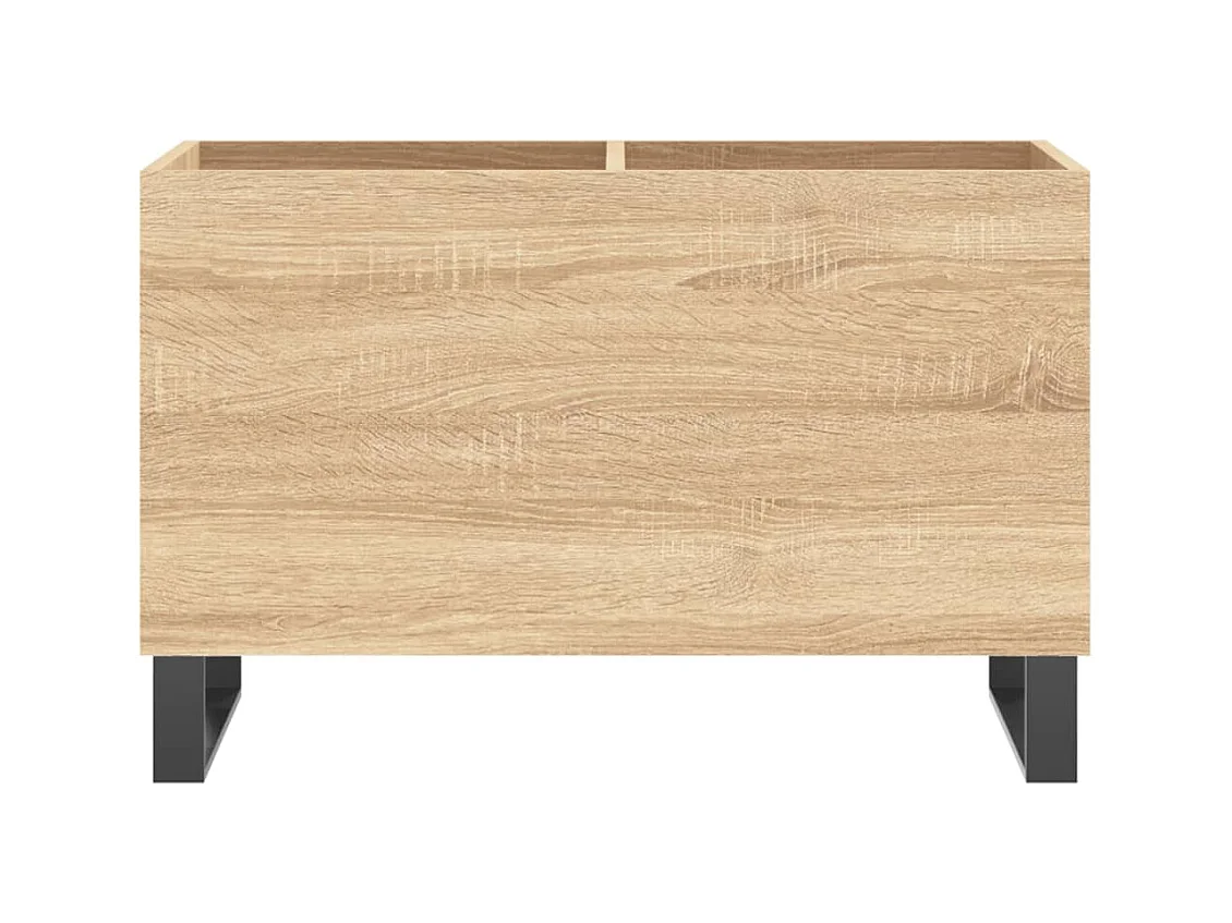 Platenkast 74,5x38x48 cm bewerkt hout sonoma eikenkleurig