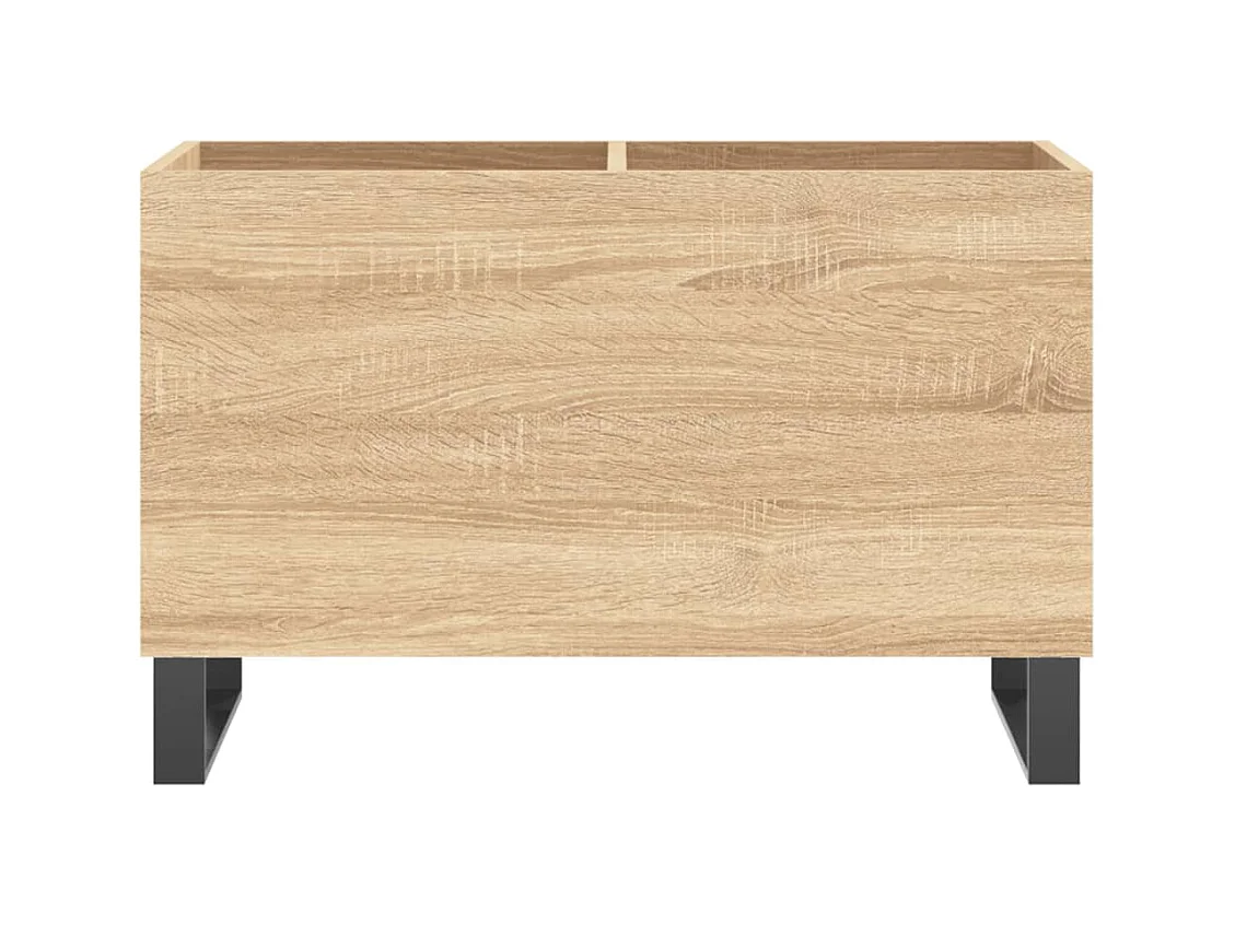 Platenkast 74,5x38x48 cm bewerkt hout sonoma eikenkleurig