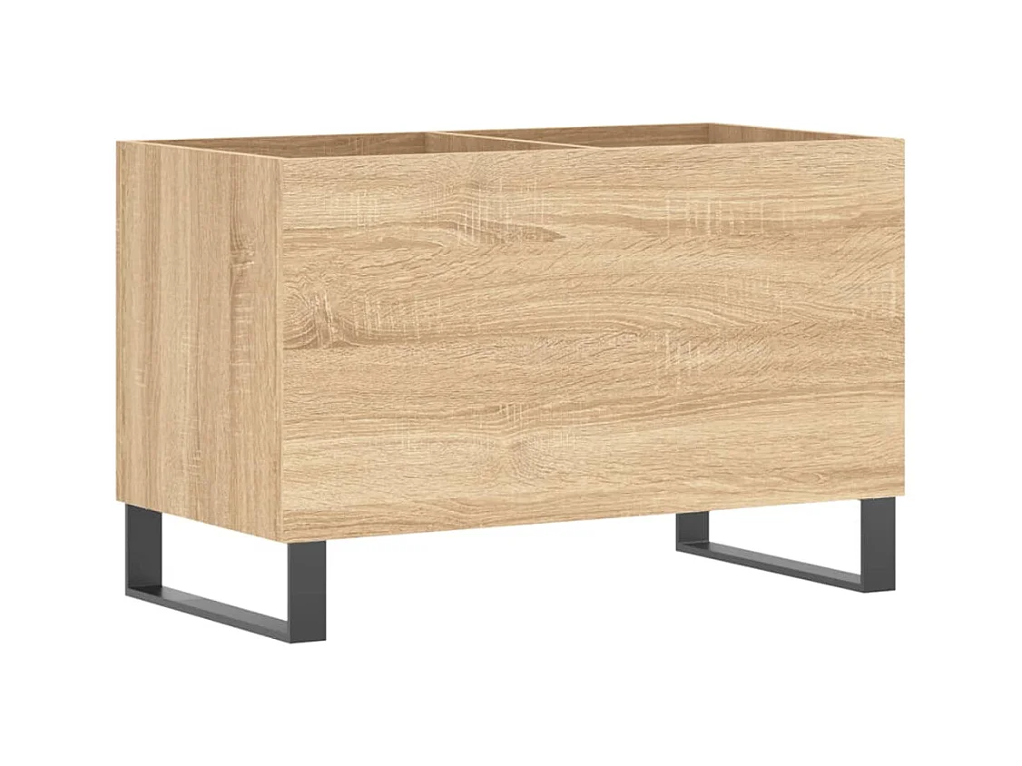 Platenkast 74,5x38x48 cm bewerkt hout sonoma eikenkleurig
