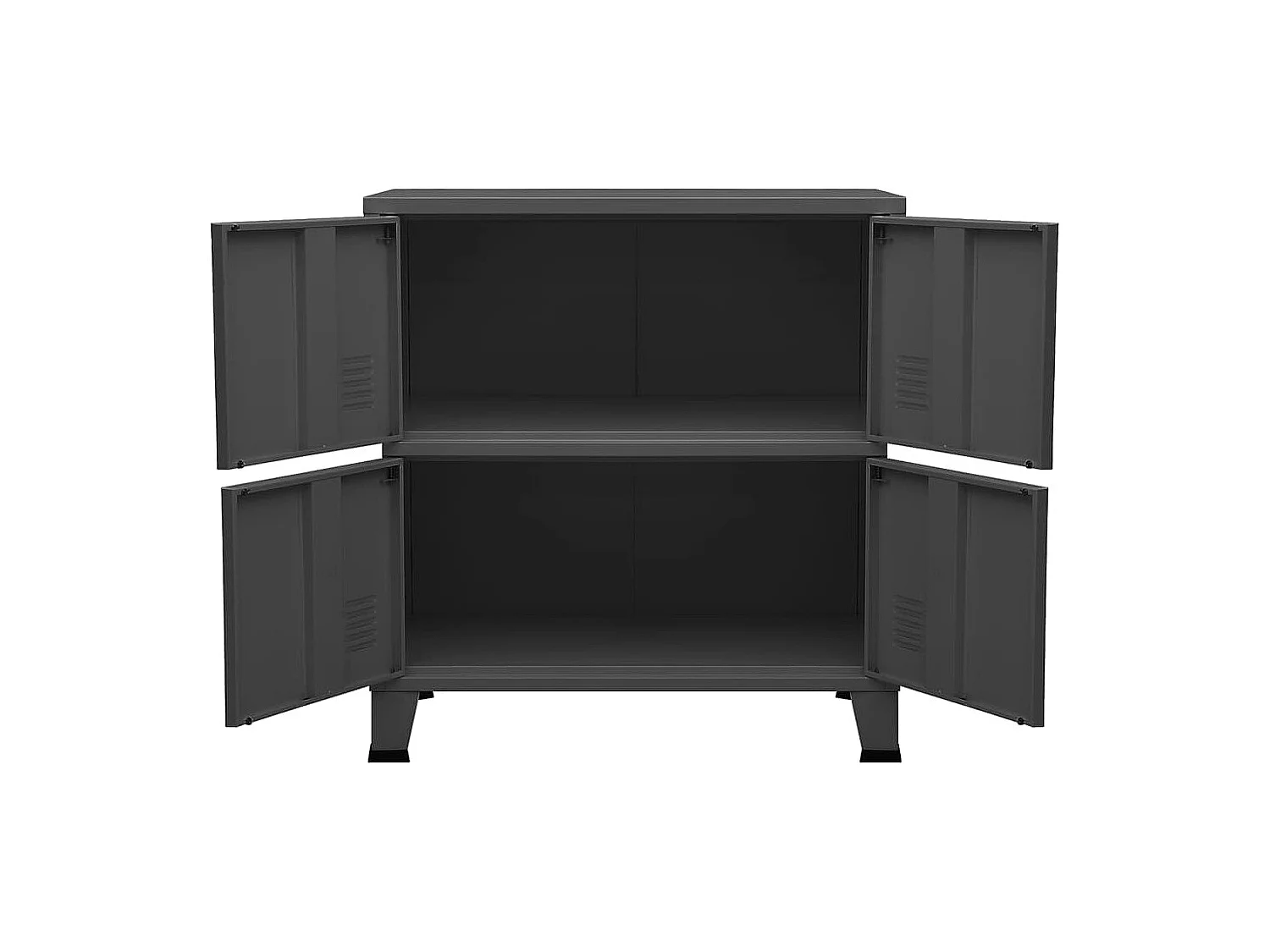 Aparador de arrumação industrial 75x40x80 cm aço antracite