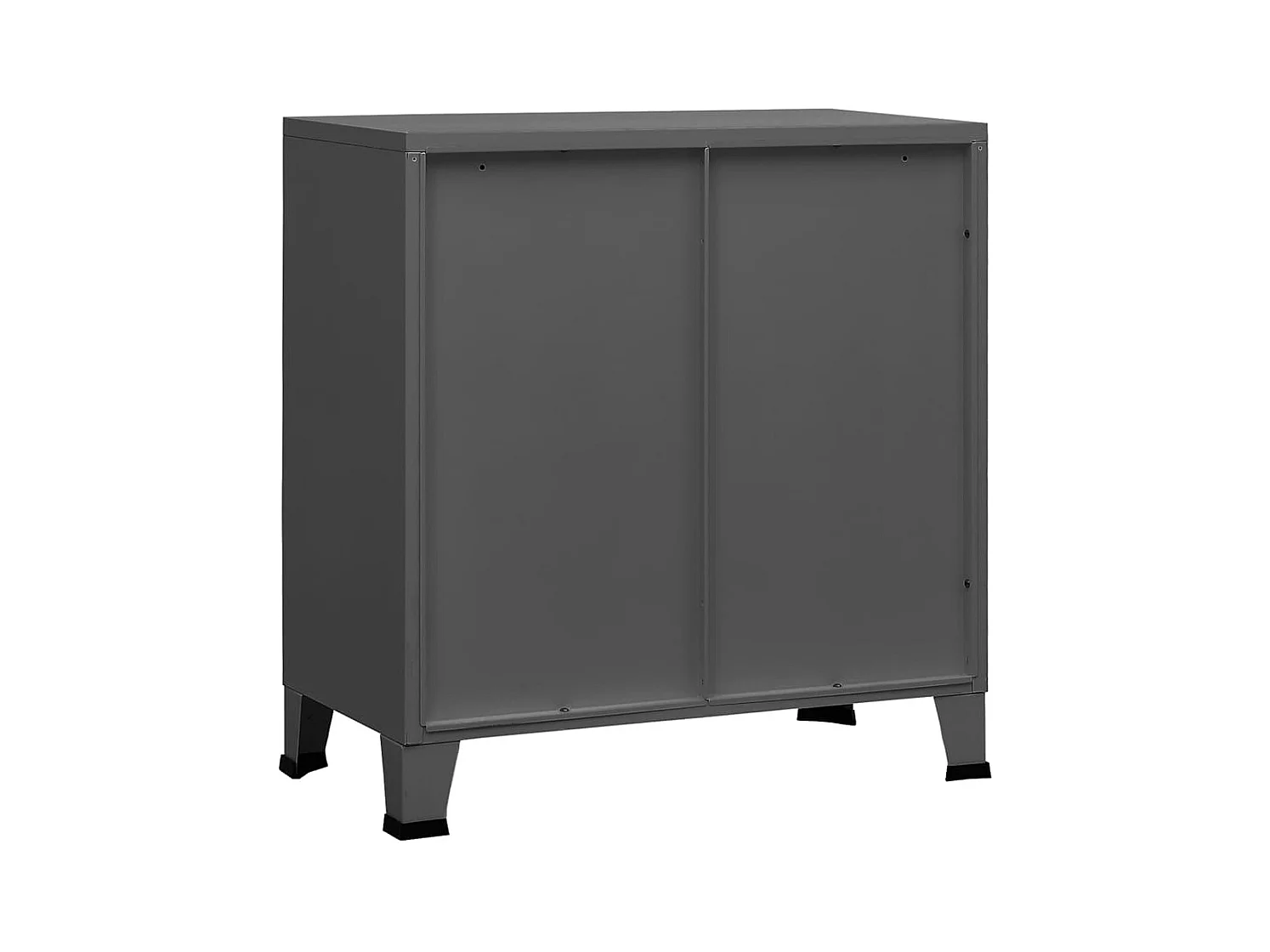 Opbergkast industrieel 75x40x80 cm staal antracietkleurig