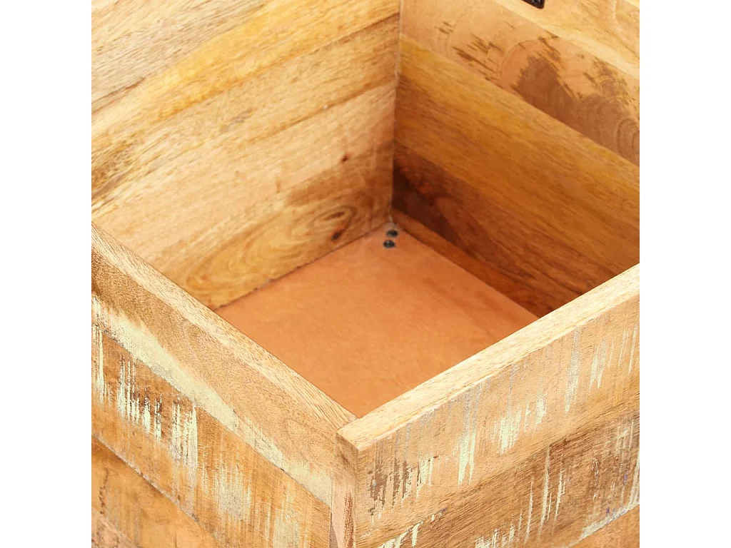 Cassapanca in Legno Massello di Recupero 40x40x45 cm