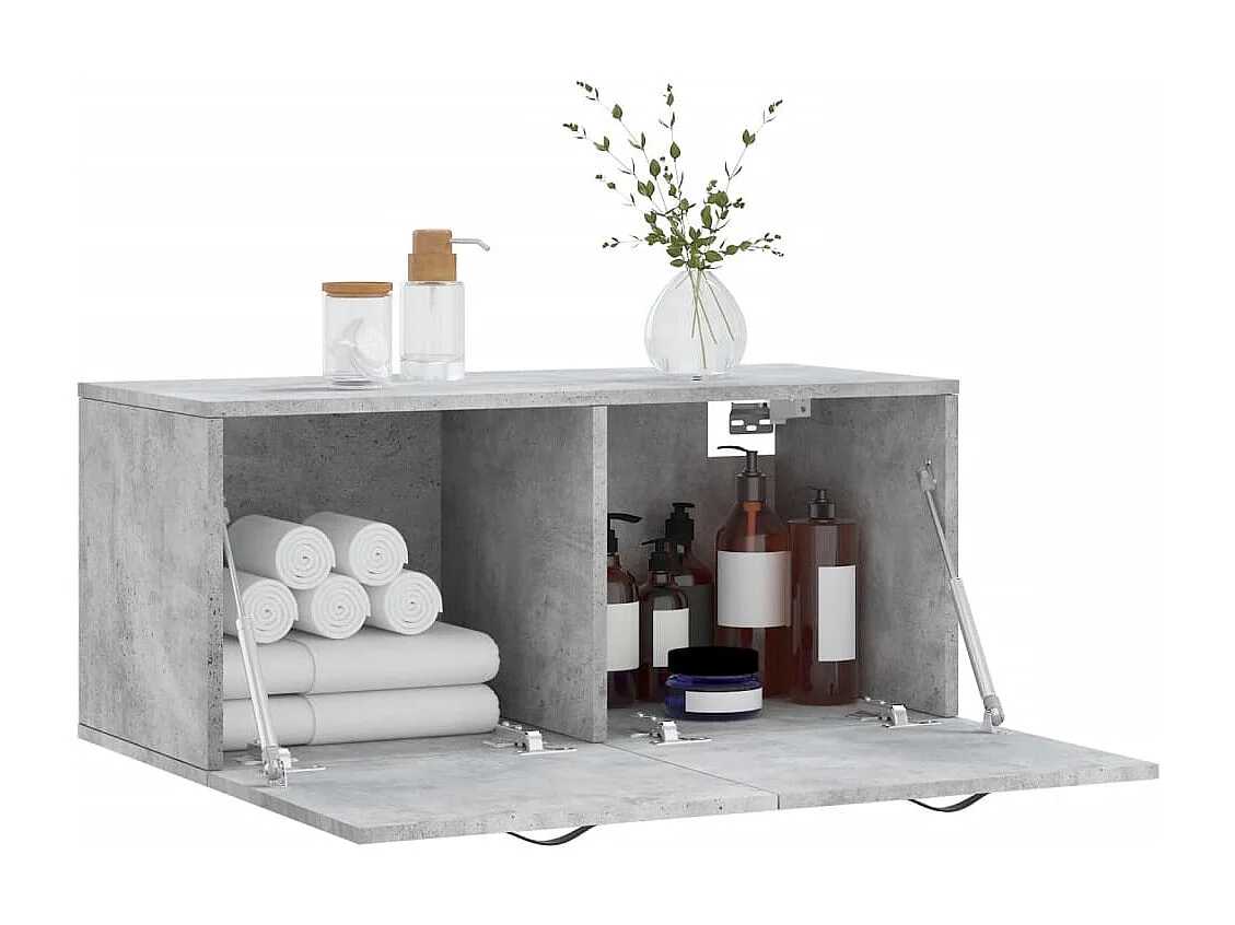 Wandschrank Betongrau 80x36,5x35 cm Holzwerkstoff