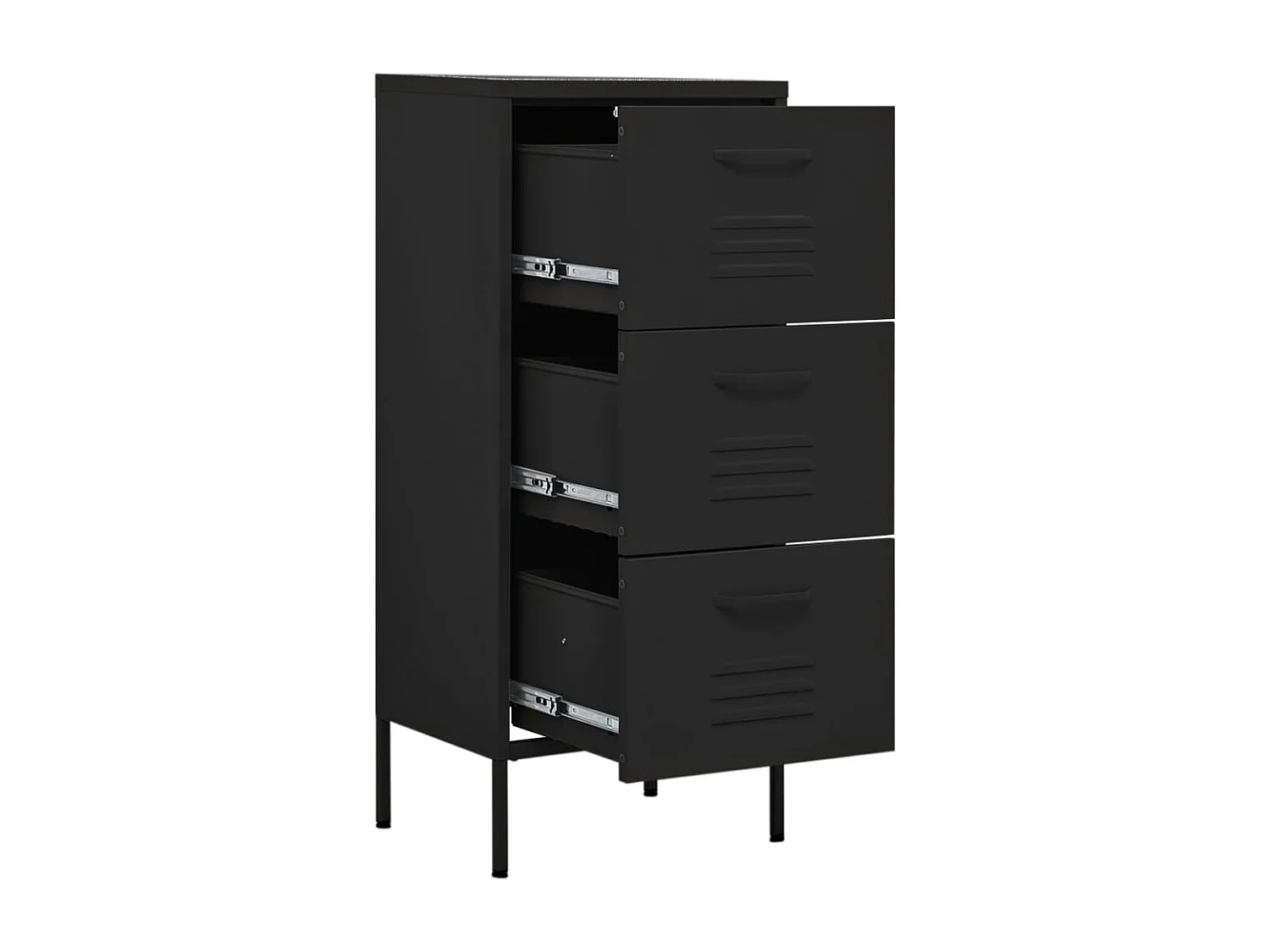 Lagerschrank Schwarz 42,5x35x101,5 cm Stahl