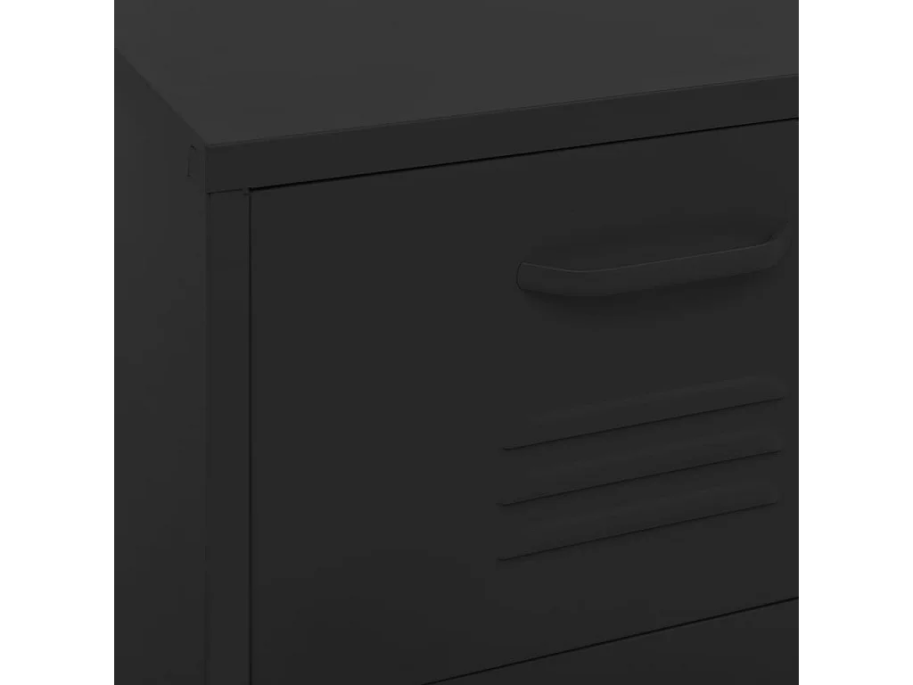 Lagerschrank Schwarz 42,5x35x101,5 cm Stahl