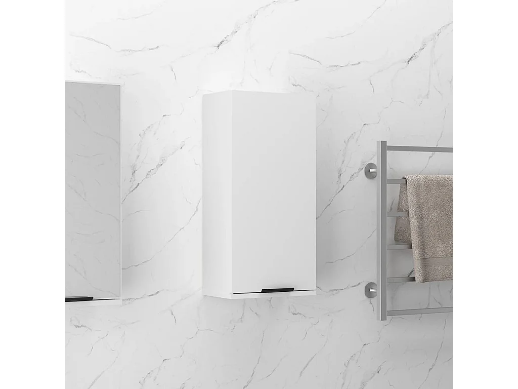 Mobile da Bagno a Parete Bianco 32x20x67 cm