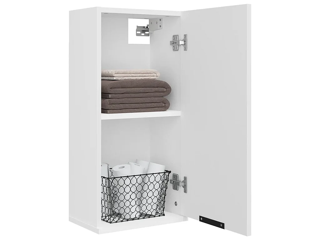Mobile da Bagno a Parete Bianco 32x20x67 cm