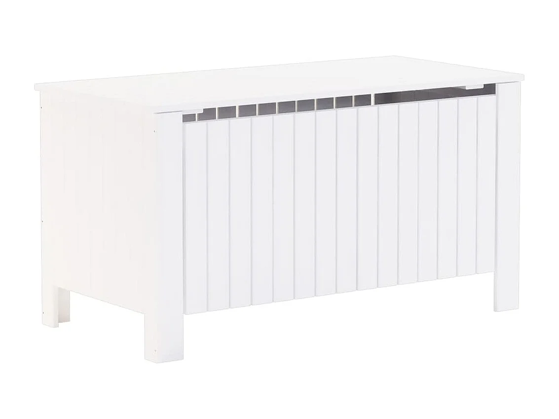 Boîte de rangement avec couvercle RANA blanc bois massif de pin