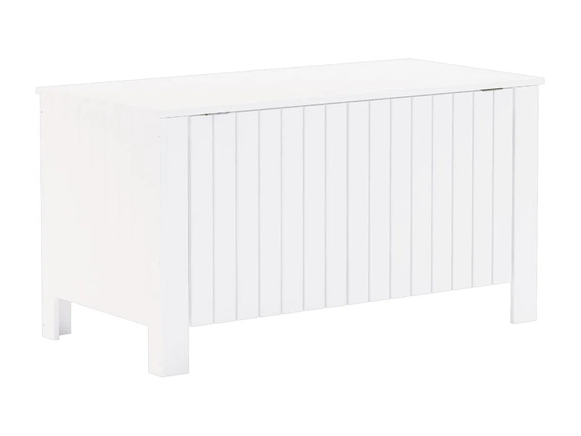 Boîte de rangement avec couvercle RANA blanc bois massif de pin
