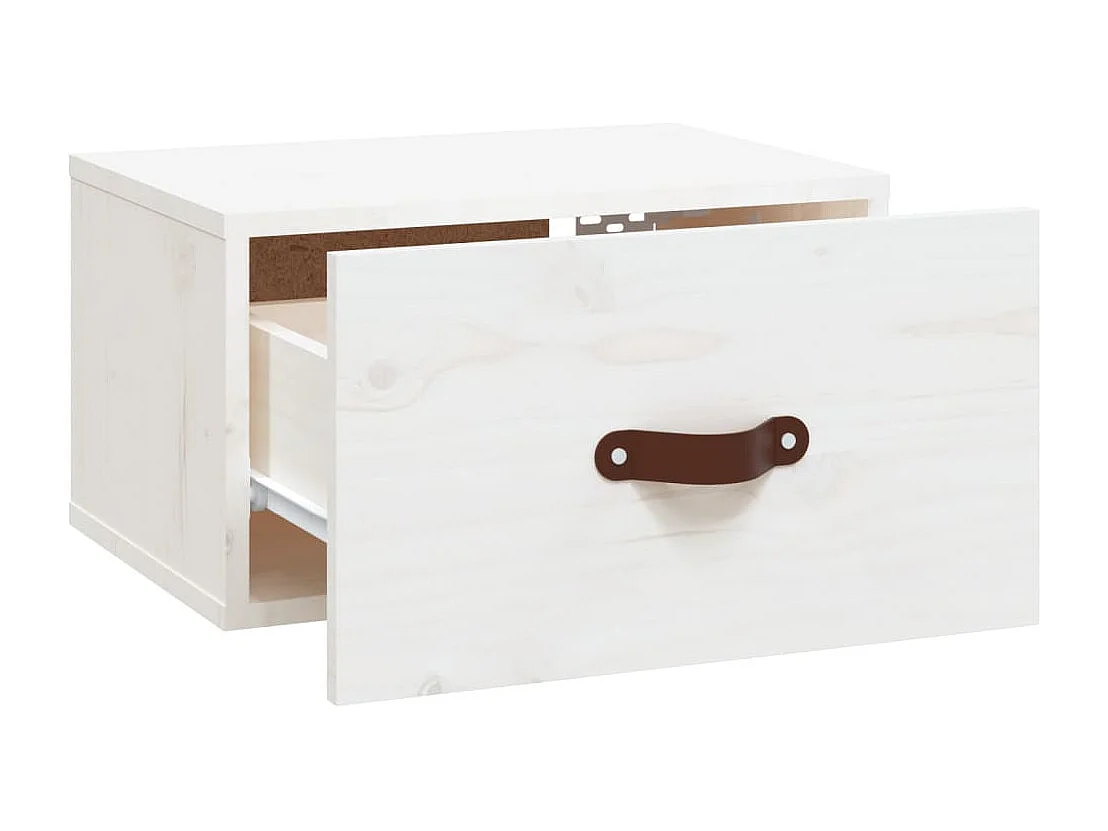 Comodini a Muro 2 pz Bianchi 40x29,5x22 cm