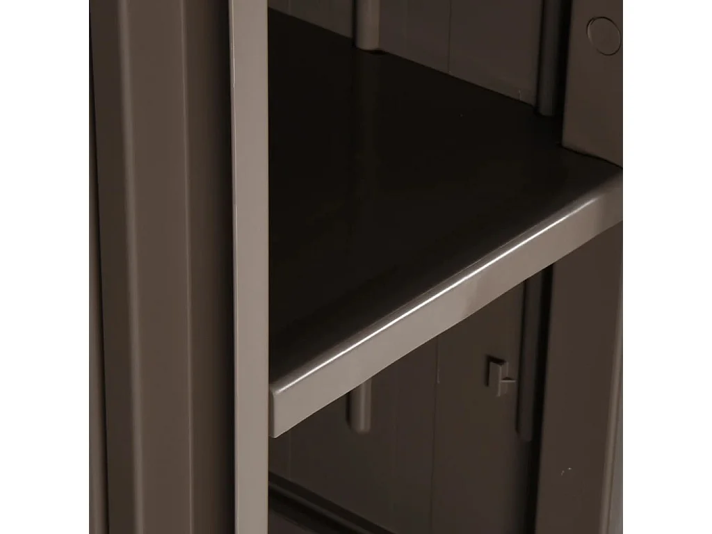 Gartenschrank Braun 65x45x172 cm PP Holz-Optik