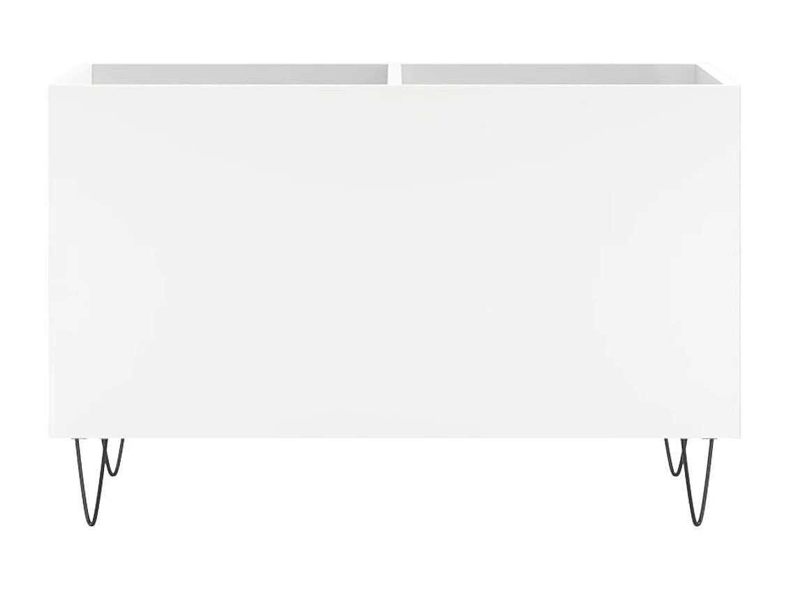 Mueble para discos madera contrachapada blanco 74,5x38x48 cm