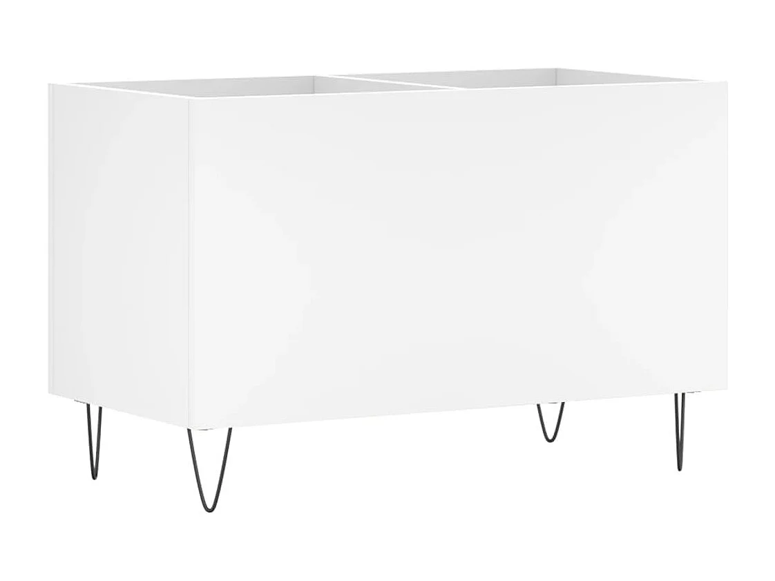 Mueble para discos madera contrachapada blanco 74,5x38x48 cm