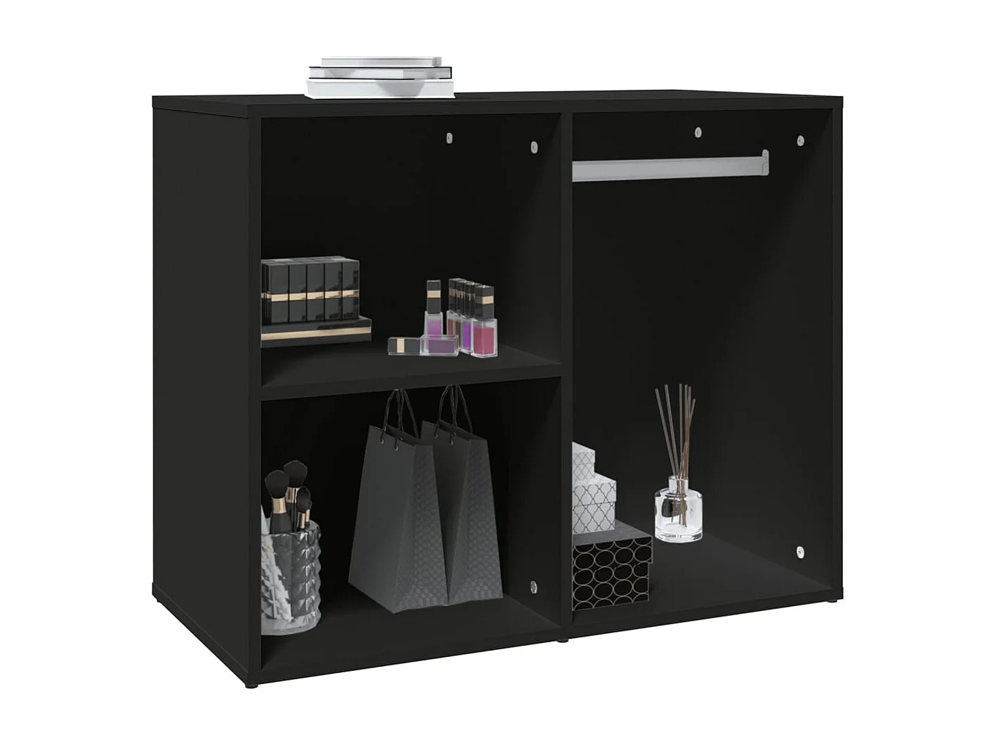 Regal für Schminktisch Schwarz 80x40x65 cm Holzwerkstoff