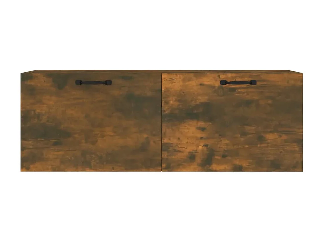 Wandkast 100x36,5x35 cm bewerkt hout gerookt eikenkleurig