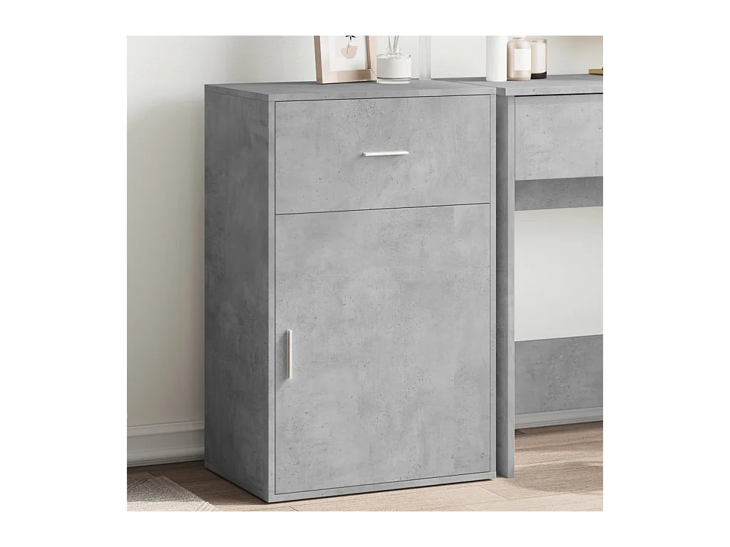 Armadietto Grigio Cemento 56,5x39x90 cm in Legno Multistrato