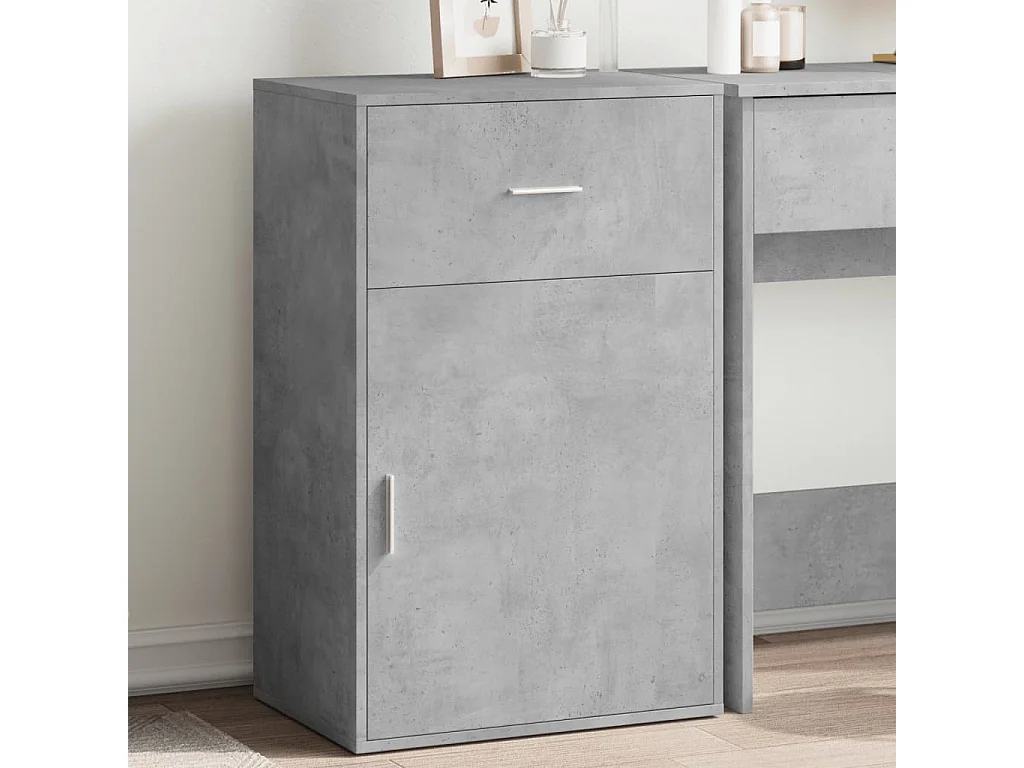Armoire de rangement gris béton 56,5x39x90 cm bois d'ingénierie