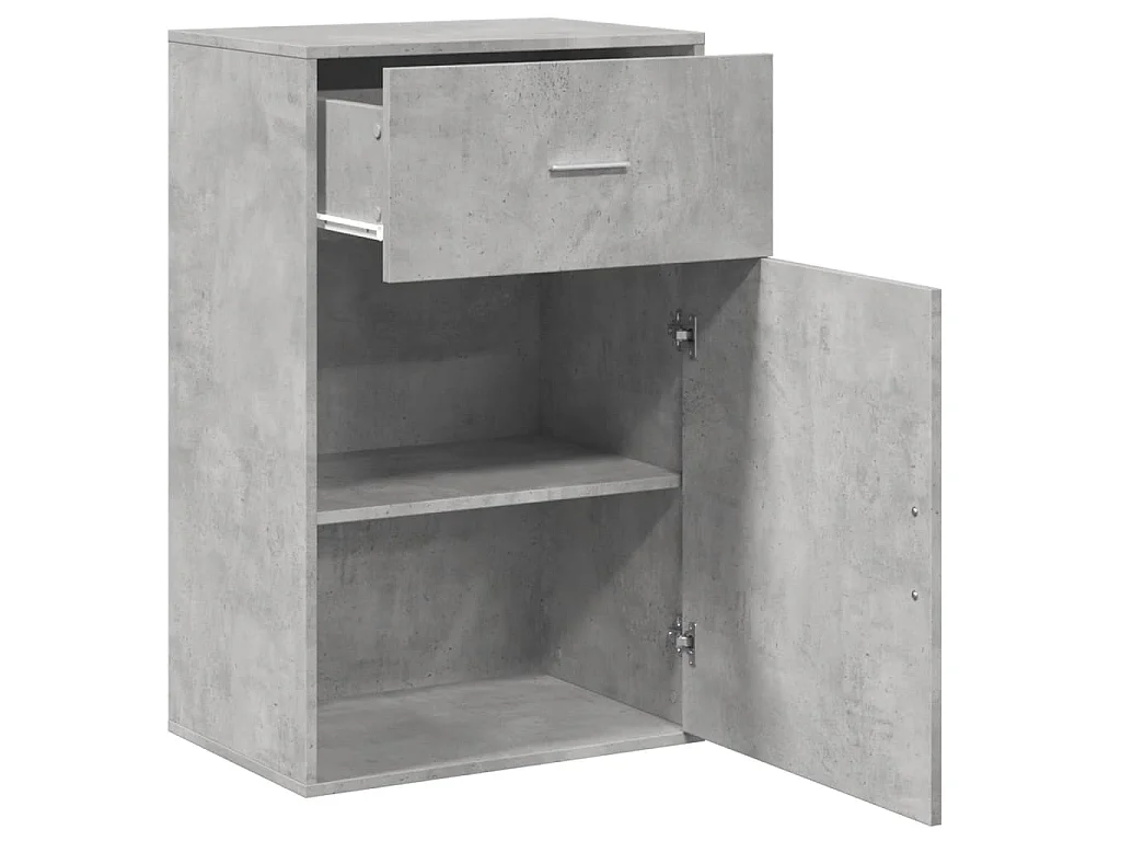 Armoire de rangement gris béton 56,5x39x90 cm bois d'ingénierie