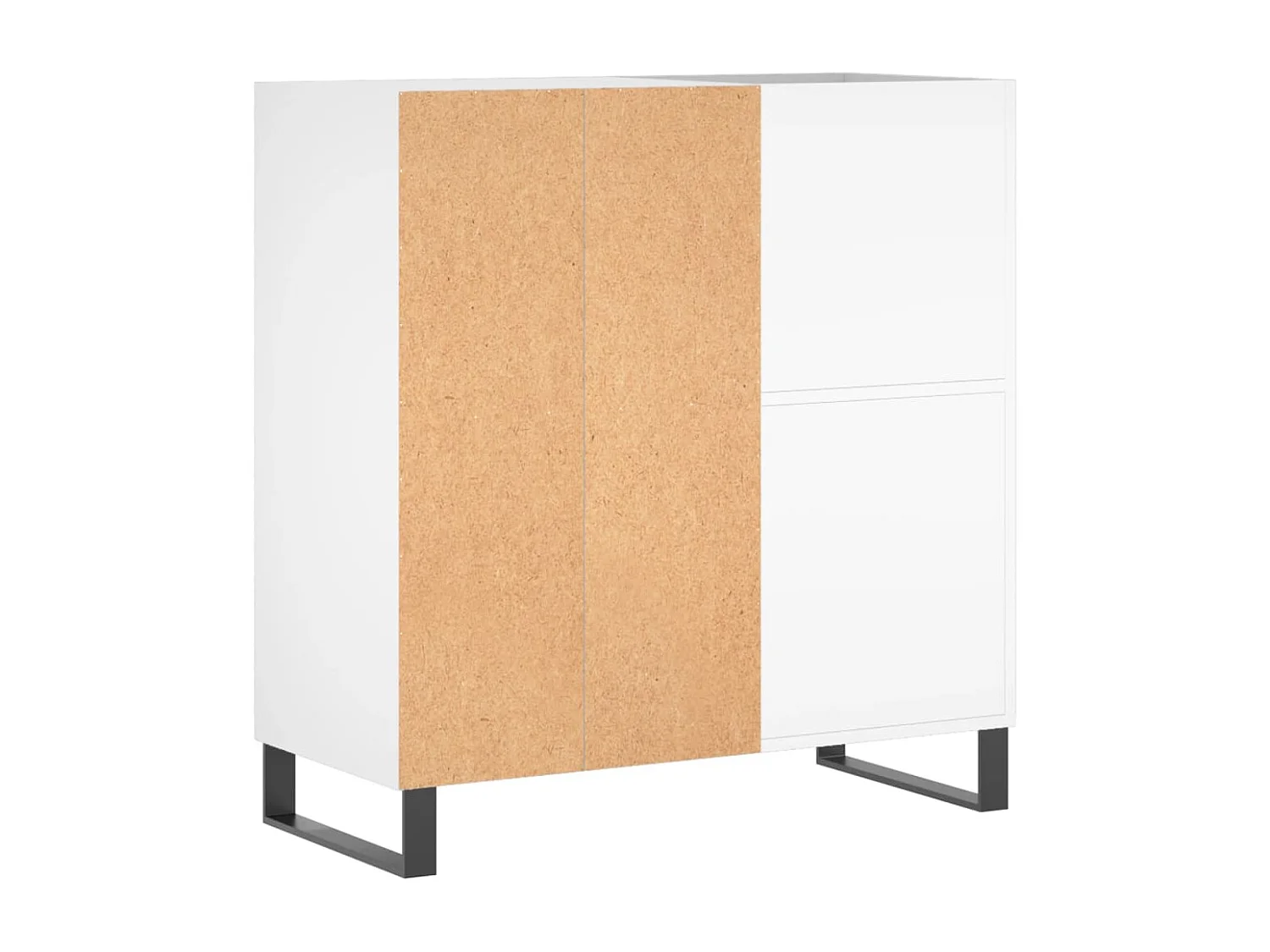 Plattenschrank Weiß 84,5x38x89 cm Holzwerkstoff