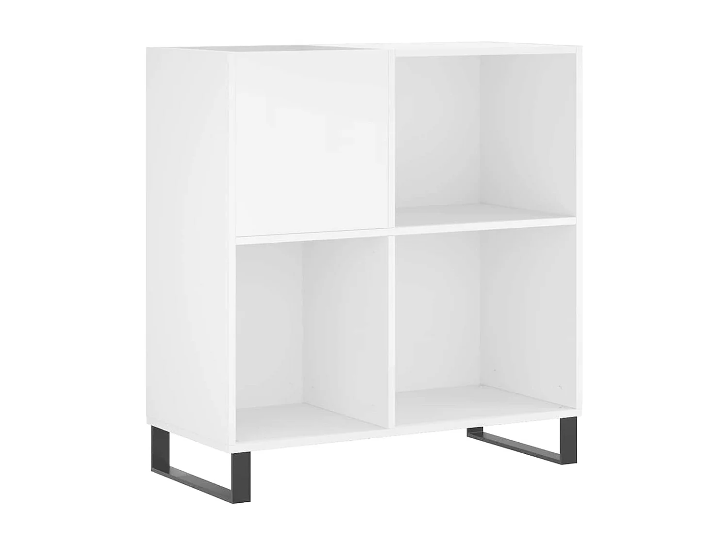 Armoire à disques blanc 84,5x38x89 cm bois d'ingénierie