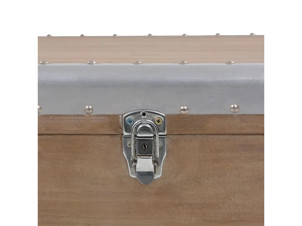 Boîte de rangement Bois de sapin massif 91x52x40 cm Marron